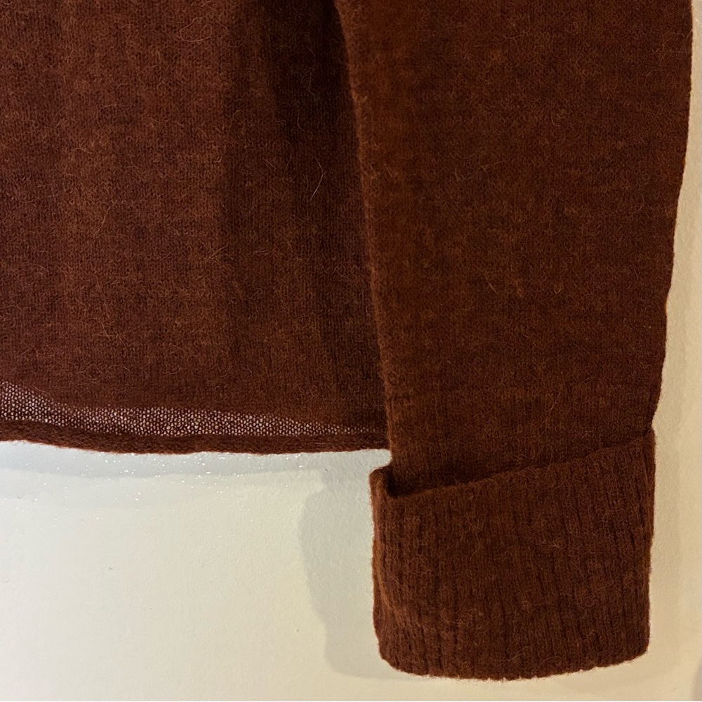 Peruvian Connection Burgundy Alpaca Button-Up Cardigan - Picture 9 of 10